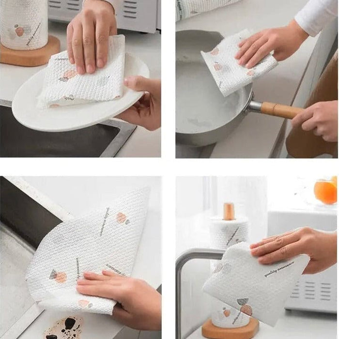 50Pcs Reusable Non-Woven Kitchen Cleaning Cloths (25x25cm)