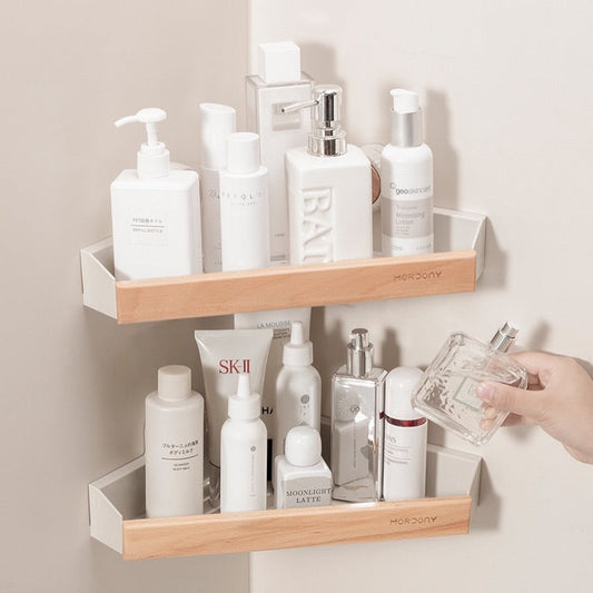 AquaLine Self-Adhesive Wall Mount Corner Rack Shelf