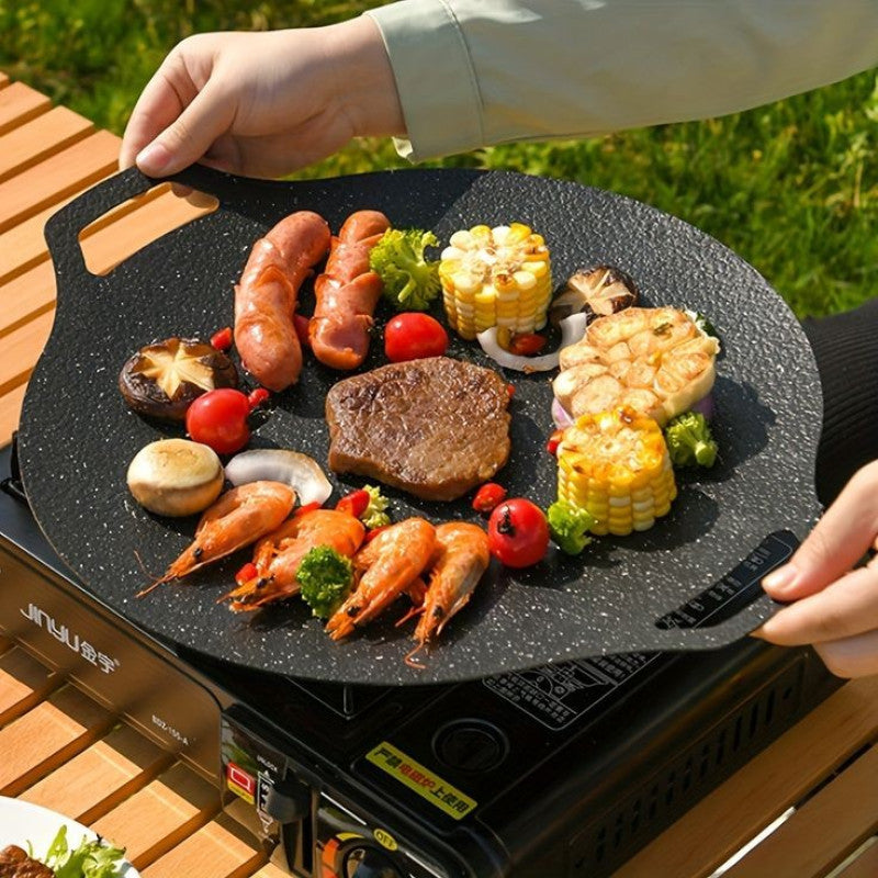 Non-Stick Korean BBQ Grill Pan & Tawa for Gas Stove & Camping
