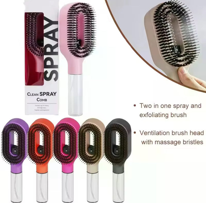 2-in-1 Water Spray Hair Comb & Detangling Brush