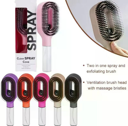 2-in-1 Water Spray Hair Comb & Detangling Brush