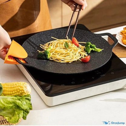 Non-Stick Korean BBQ Grill Pan & Tawa for Gas Stove & Camping