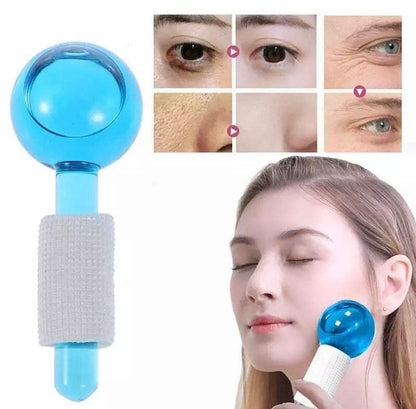2 Pcs Crystal Ice Roller Globes for Face & Eye Massage