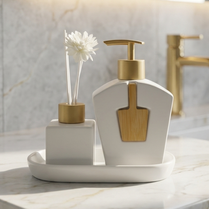 Luxury Ceramic Bathroom Accessories Set - Multi-Design Variants