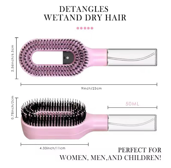 2-in-1 Water Spray Hair Comb & Detangling Brush
