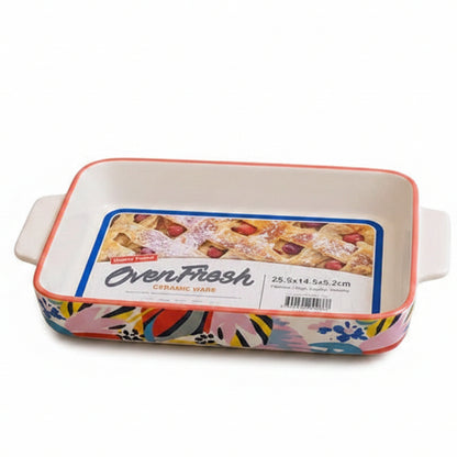 Danny Home Ceramic Baking Dish - Rectangular Ovenproof Bakeware