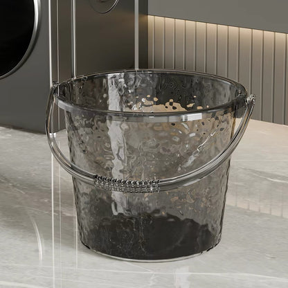 Transparent Hammered Texture Plastic Water Bucket