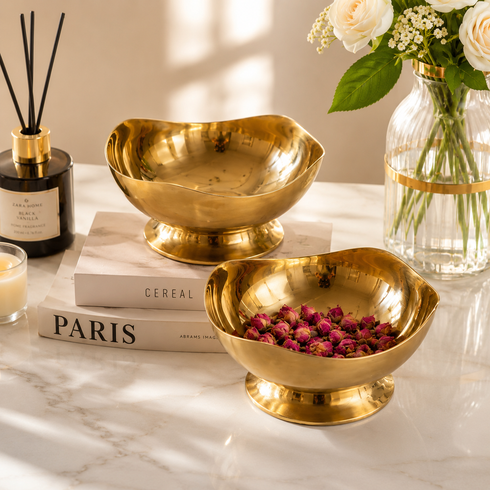 Luxury Gold Stainless Steel Dessert & Ice Cream Bowl Set
