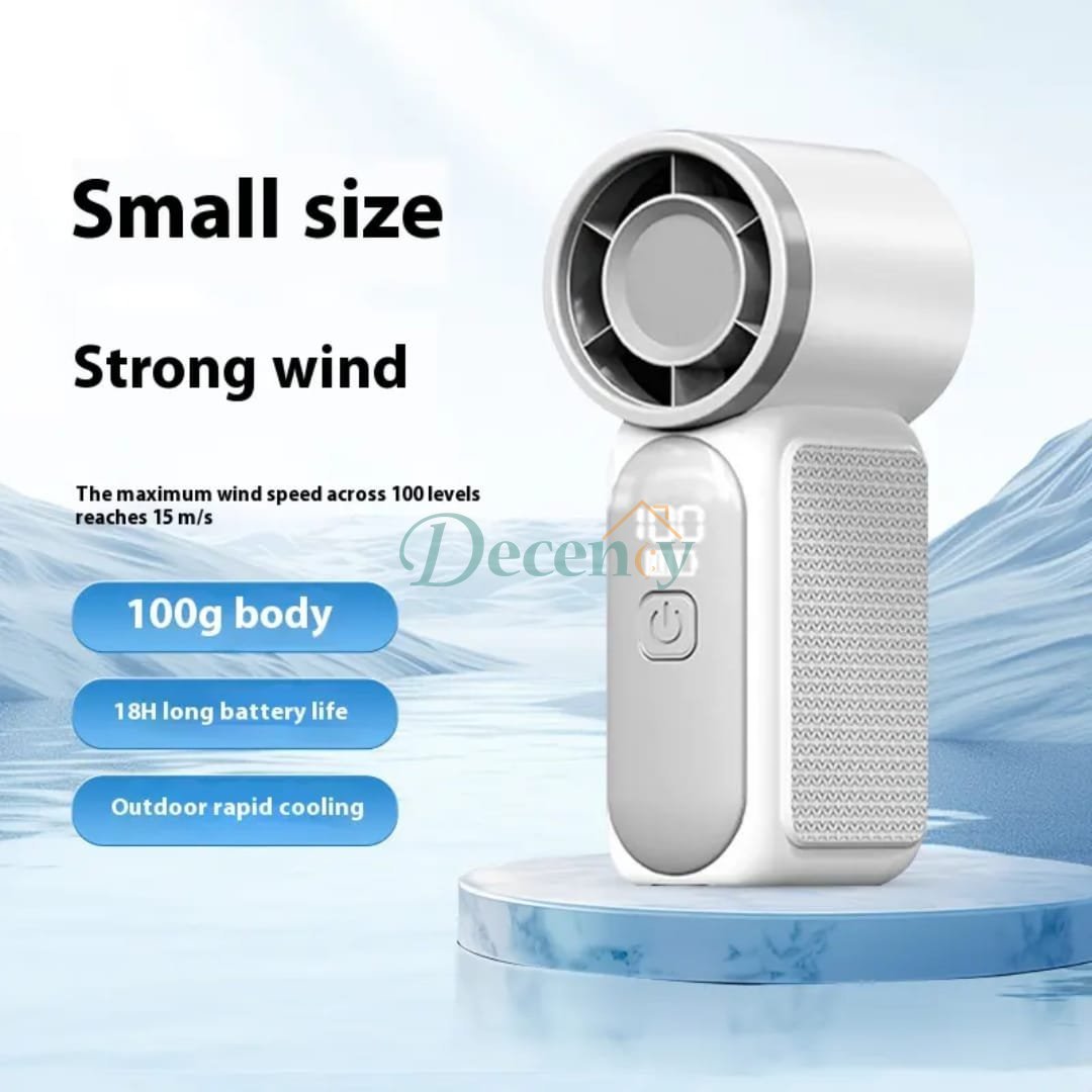 Portable Handheld Mini Fan, 6 Speed And led Display
