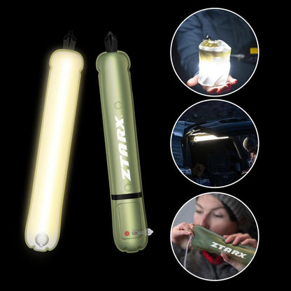Rechargeable Solar Inflatable Camping Light Tube & Power Bank