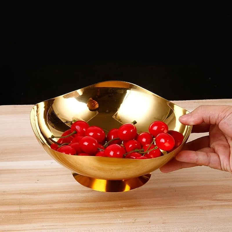 Luxury Gold Stainless Steel Dessert & Ice Cream Bowl Set