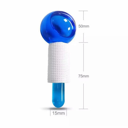 2 Pcs Crystal Ice Roller Globes for Face & Eye Massage