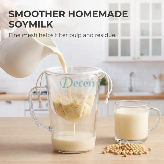 5 Pcs Reusable Nut Milk Filter Bags Fine Mesh Food Strainer
