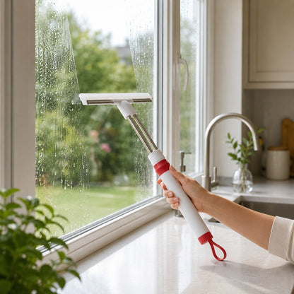 Extendable Window Squeegee Wiper with Telescopic Handle
