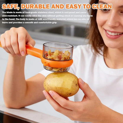2-in-1 Vegetable Peeler with Storage Container for Kitchen