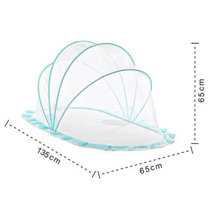 Foldable Baby Mosquito Net Cover for Cot Bed - Light Blue