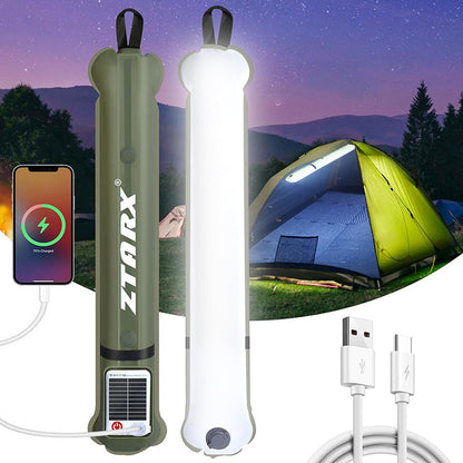 Rechargeable Solar Inflatable Camping Light Tube & Power Bank
