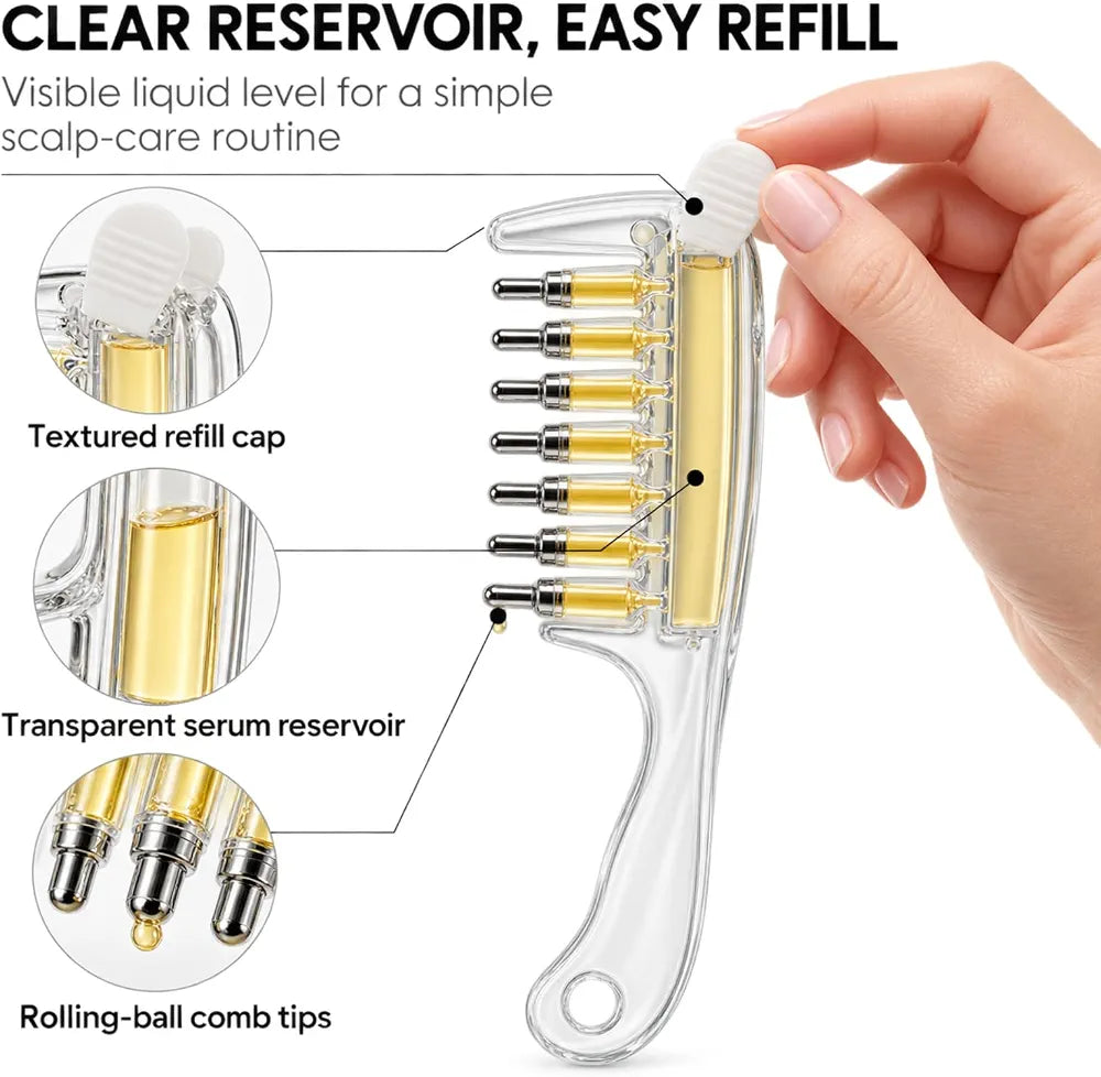 Scalp Applicator Comb for Hair Oil & Serum Treatment