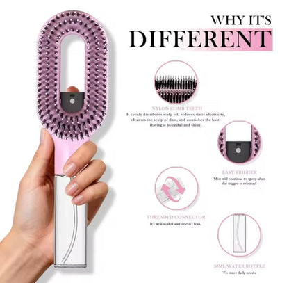 2-in-1 Water Spray Hair Comb & Detangling Brush
