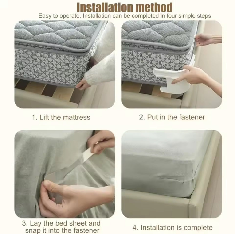 Adjustable Bed Sheet Fastener Clips & Mattress Holder Set