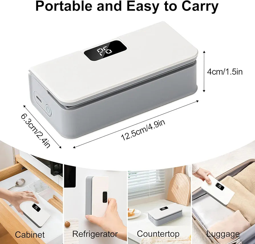 Portable Mini Bag Sealer with LCD Display & Hidden Cutter