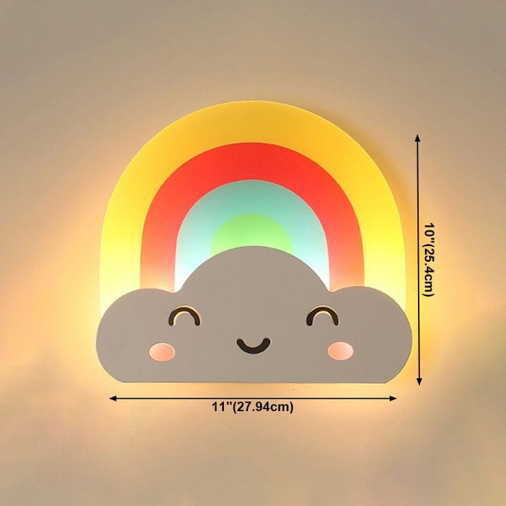 Cute Rainbow Cloud LED Night Light Plug-In for Kids Room