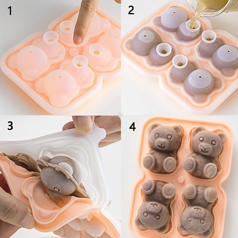 Bear Ice Cube Tray (4 grid)