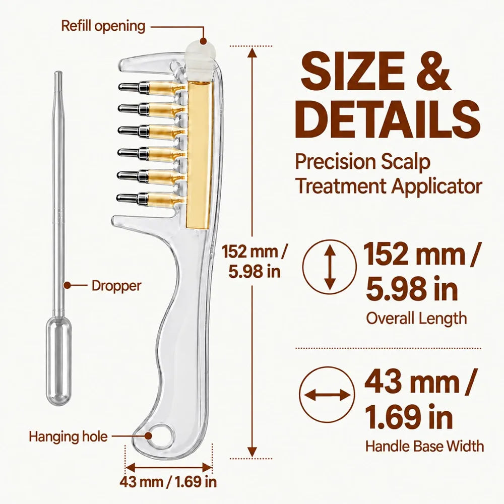 Scalp Applicator Comb for Hair Oil & Serum Treatment