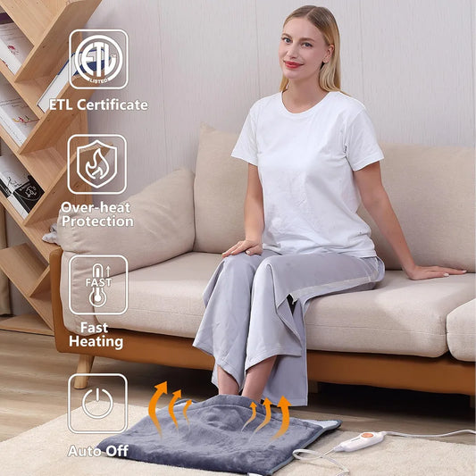 Portable Electric Foot Heating Warmer Pad with Controller