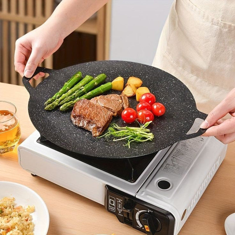 Non-Stick Korean BBQ Grill Pan & Tawa for Gas Stove & Camping