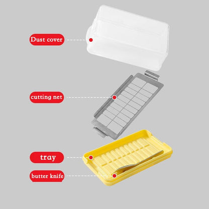 Butter Slicer Container Dish With Lid And Slicer Stainless Steel Cutter