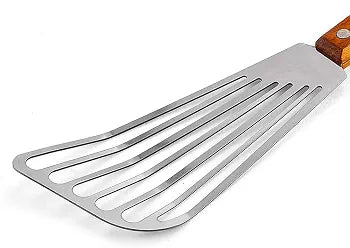 Stainless Steel Fish Spatula Turner with Wooden Handle