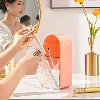 Dustproof Makeup Brush Organizer Box with Acrylic Door