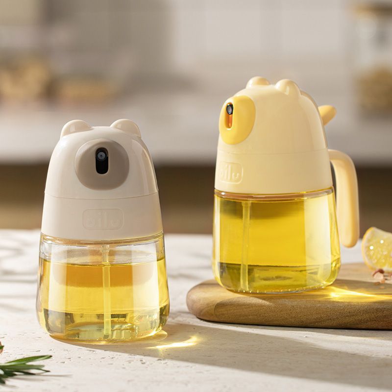 Glass  Oil Bottle Oil Container Seasoning Bottle Leak Proof Oil tank Pot 300ml