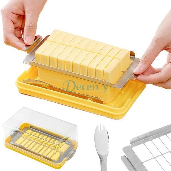 Butter Slicer Container Dish With Lid And Slicer Stainless Steel Cutter