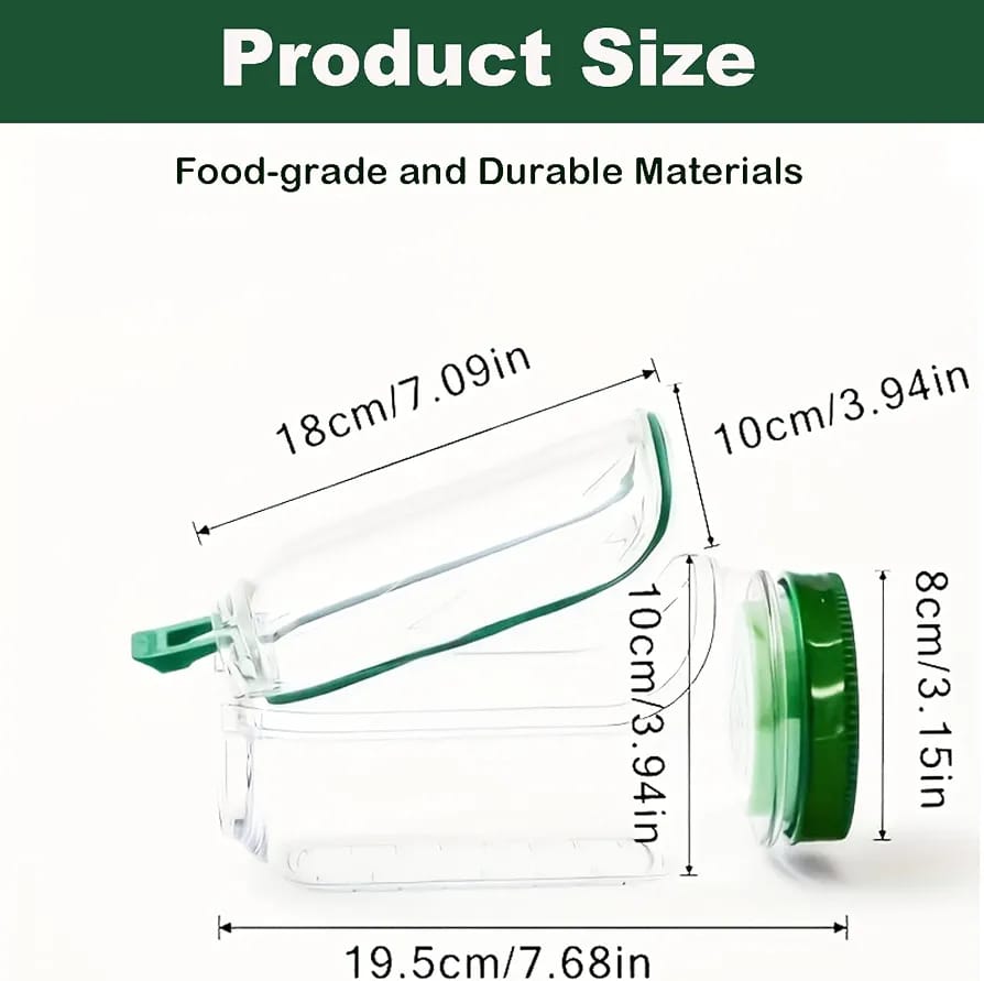 Glass Salad Jar with Fork Holder & Air Tight Lid