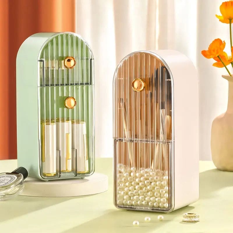 Dustproof Makeup Brush Organizer Box with Acrylic Door