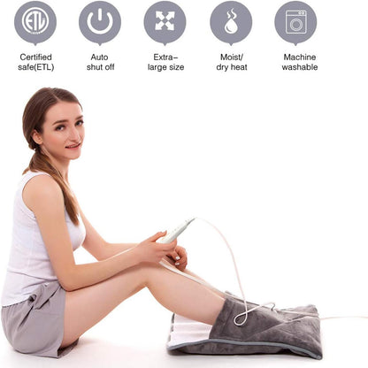 Portable Electric Foot Heating Warmer Pad with Controller