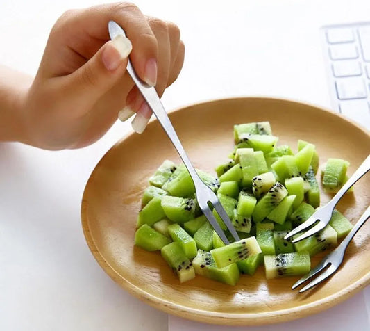 12 Pcs Stainless Steel Fruit Forks Set - Mini Snack & Dessert Forks