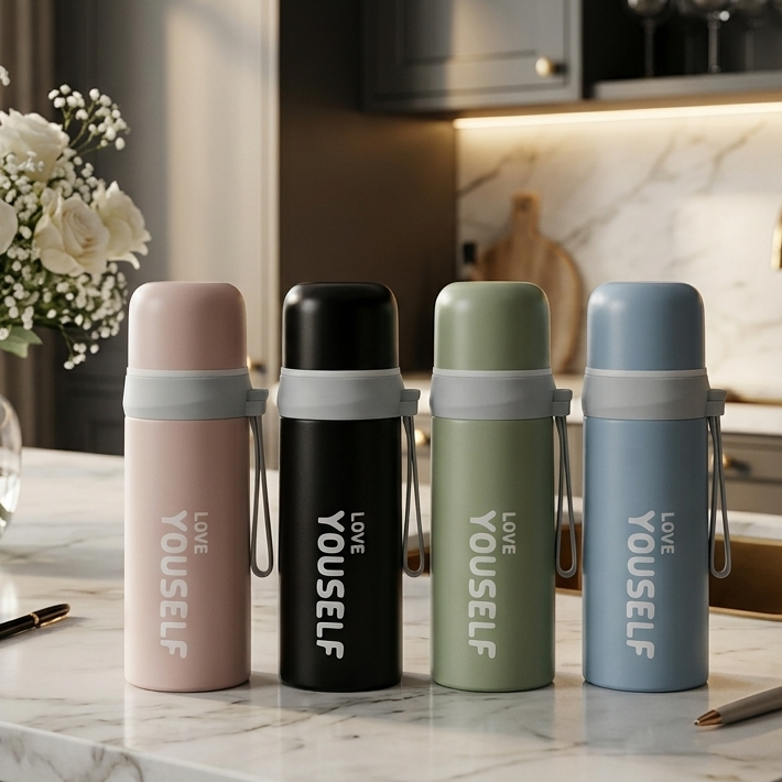 Insulated Stainless Steel Water Bottle 300ml - Love Yourself