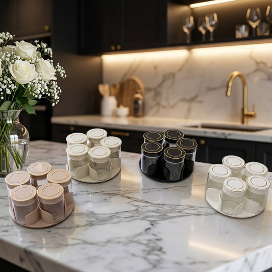 Rotating Spice Rack Organizer Set for Kitchen Countertop