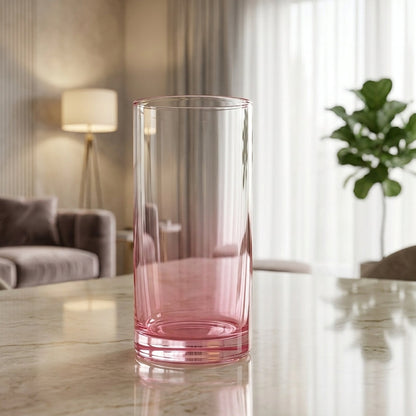 Danny Home Pink Tinted Glass Tumbler 390ml - Highball Water Glass