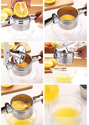Stainless Steel Manual Potato Masher & Fruit Squeezer Machine