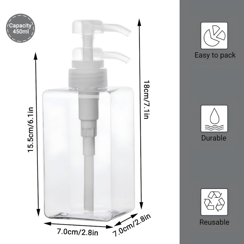 1 Pcs Clear Foaming Hand Pump Soap Dispenser 450ml
