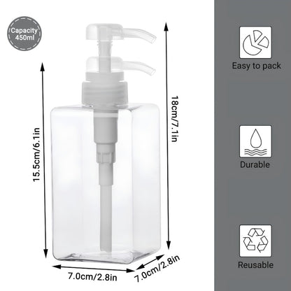 1 Pcs Clear Foaming Hand Pump Soap Dispenser 450ml