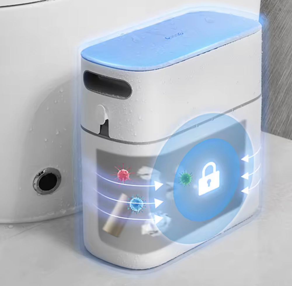 Ecoco 8L Push Button Modern Trash Can for Bathroom & Kitchen