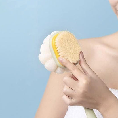 Heavy Duty Bath Brush Long Handle Loofah Body Scrubber for Shower