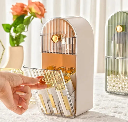 Dustproof Makeup Brush Organizer Box with Acrylic Door