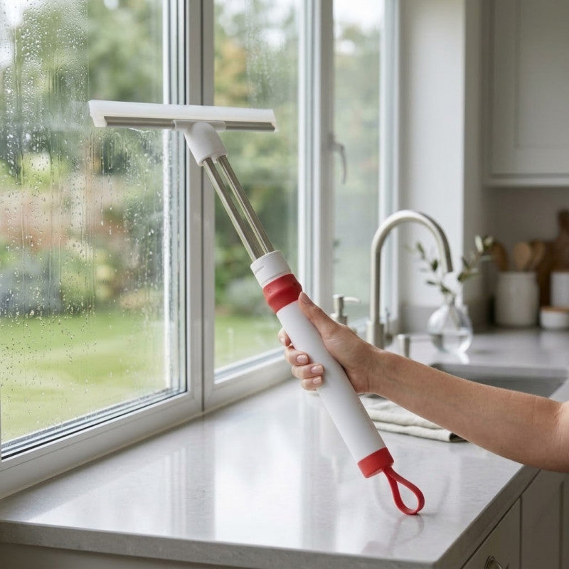 Extendable Window Squeegee Wiper with Telescopic Handle