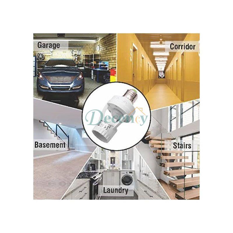 Motion Sensor LED Bulb Holder , Auto On/Off Light Control Sensor